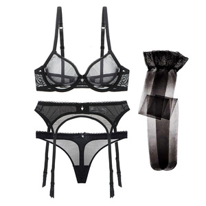 best garter belts and stockings Yomorio Strappy Bralette Set main image 1