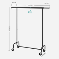 Centre commercial porte-vêtements magasin vêtements présentoir ménage vêtements collection suspendu support avec roues