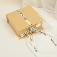 Luxury Flip Top Eco-Friendly Recyclable Book Shaped Gift Boxes Ribbon Simple Letter Print Exquisite Packaging for Bangle