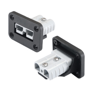 CE Certification 50A Copper Alloy <strong>Nylon</strong> Plastic Housing 4 <strong>Screw</strong> 12-24VDC Rated Current Plug Connector Plug with Panel Mount - Product Image 3