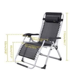 Fauteuil d'extérieur <span class=keywords><strong>de</strong></span> pelouse pliable doublée, repose-bras en bois, extra-long, avec porte-tasse, pour salon, Camping, Patio - Product Image 1