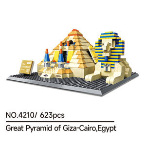 Wange 4210 Gran Pirámide de Giza, El Cairo, Egipto, Escena Arquitectónica Mundial, Atracciones, Juego de Bloques de Construcción de Plástico Unisex, Juguete - Product Image 2