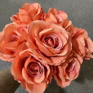 Bouquet de fleurs de mariée Offre Spéciale fait à la main soie rose bouquet de fleurs conservées bouquet de demoiselle d'honneur haut réaliste - Product Image 6