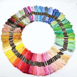 Fil à broder <span class=keywords><strong>DMC</strong></span>, couleur arc-en-ciel, 50 écheveaux par paquet, fils pour point de croix, bracelets d'amitié, artisanat pour débutants - Product Image 1