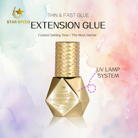 Colle liquide pour extensions de cils, hypo-sensible, résistante à l'eau, sans alcool, séchage rapide, protection UV, en flacon