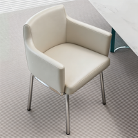 Chaise de salle à manger pivotante avec revêtement en microfibre, mousse haute densité, structure en acier carbone, rotation à 180 degrés pour salle à manger ou bureau
