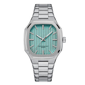 도매 사용자 정의 로고 남성 직사각형 시계 스테인레스 스틸 비즈니스 방수 포인터 석영 시계 - Product Image 4