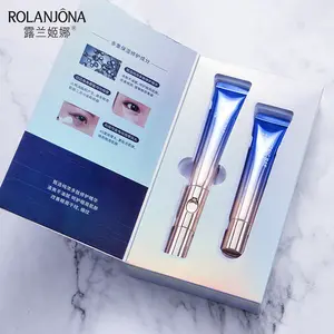 Best Selling Private Label Rolanjona Anti Puffiness Anti Wrinkle Repairing Eye Skin Care Peptide Electric Vibrate Eye Cream