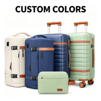 Ensemble de bagages de luxe léger et imperméable en PU moulé sur mesure de 20 pouces, avec serrure TSA, sac à dos organisateur pour