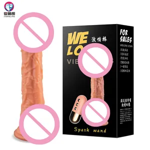 Wholesale big dildo vibrator soft-Dildos For Women Sex Toy Realistic Female Penis Big Dildo Vibrator For Women Huge Realistic sex toy penis Women Vibration Dildo