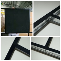 Plaques de plafond en fibres minérales noires 2x4 2x2, panneaux de plafond suspendu 600x1200, panneaux de plafond acoustiques 600x600 pour studio de danse