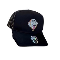 Casquette de baseball de luxe en daim intégral, style streetwear, avec épingles métalliques, patch en cuir, strass en cristal et logo brodé florentin personnalisé