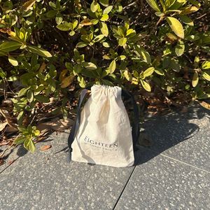 Wholesale Eco-Friendly Jewelry Packaging <b>Pouch</b> Small Cotton Fabric Gift <b>Drawstring</b> <b>Pouch</b> Bag With Black Ribbons - Product Image 4