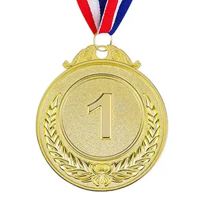 Бронзовые призы с ленточным ожерельем для соревнований по гимнастике, награды талантливых шоу, награды детям, спортивные золотые победители, медали