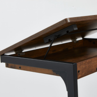 Bureau d'étude moderne réglable de haute qualité, table de travail pour bureau à domicile, table d'ordinateur en bois à côté du lit, table à roulettes, gain de place
