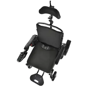 كرسي متحرك قابل للطي مصنوع من مادة الكربون والتحكم عن بعد ومزود بمحرك يعمل بالكهرباء ومناسب للمعاقين من أفضل بائع في المصنع لعام 2024