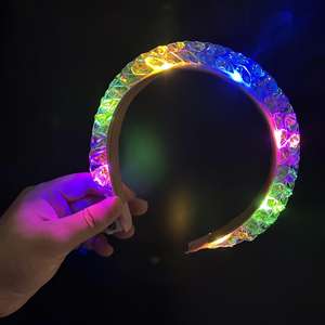 Diadema LED Luminosa con Luz Intermitente, Aro Láser para el Cabello, Tiara Brillante, Diademas Luminosas para Discoteca, Fiesta, Festival, Disfraz - Product Image 5