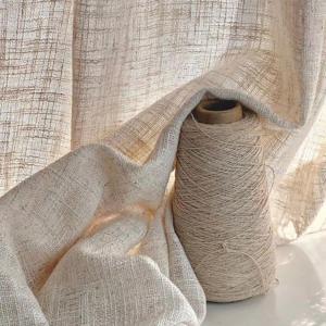 Bomar Nhà Máy Cung Cấp Sang Trọng Linen 100% <span class=keywords><strong>Polyester</strong></span> Voile Sheer Rèm Cửa Trong Suốt Vải Sang Trọng Phòng Khách Đồng Bằng Nhuộm Bán Buôn - Product Image 3