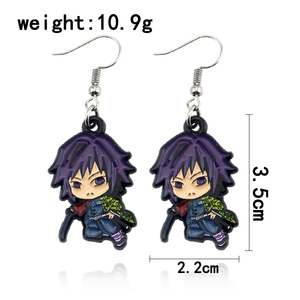 <span class=keywords><strong>Pendientes</strong></span> <span class=keywords><strong>de</strong></span> Diseño Nuevo con Figura <span class=keywords><strong>de</strong></span> <span class=keywords><strong>Tanjiro</strong></span> Demon Slayer Kimetsu No Yaiba para Mujeres y Niñas - Product Image 2