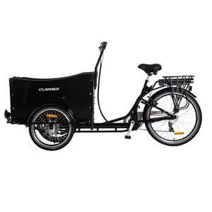 Vélo cargo électrique à trois roues à 7 vitesses, tricycle à <span class=keywords><strong>grande</strong></span> capacité, trike familial, vélo pour animaux de compagnie - Product Image 1