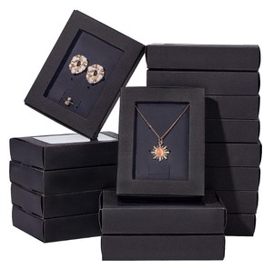 Tùy chỉnh Kraft hộp giấy rõ ràng cửa sổ hiển thị logo in tông Bông tai bao bì quà tặng với lớp phủ UV và dập nổi - Product Image 5