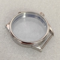 Boîtier de montre léger en acier inoxydable de 42 mm, type Frog Leg, avec fond monté à l'aiguille, pour mouvements ETA6497 ST3600