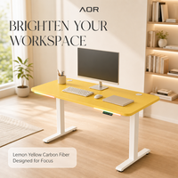 Table de levage AOR avec plateau en placage de fibre de carbone, hauteur réglable, trois niveaux de mémoire, design moderne, vente en gros usine
