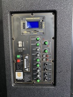 Haut-parleur actif portable grande capacité batterie au lithium double UHF avec microphones sans fil boîte de haut-parleurs sonores