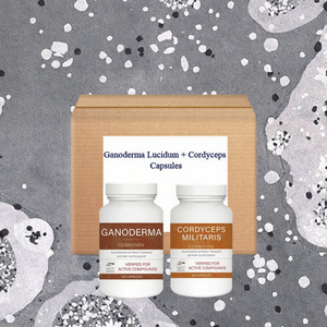 Cápsulas de Extracto de Ganoderma Lucidum y Cordyceps OEM, 120 Unidades Cada Una, Suplemento Dietético Herbal de Marca Privada - Product Image 3