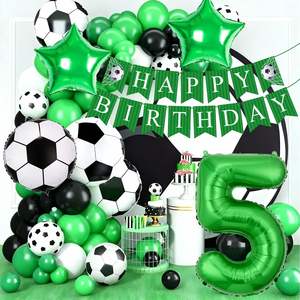 Globo Verde Número 5 <span class=keywords><strong>de</strong></span> 40 Pulgadas, Pancarta <span class=keywords><strong>de</strong></span> Feliz Cumpleaños, Globos <span class=keywords><strong>de</strong></span> Fútbol <span class=keywords><strong>para</strong></span> Decoración <span class=keywords><strong>de</strong></span> Fiesta Temática <span class=keywords><strong>de</strong></span> Fútbol Número 5 - Product Image 6
