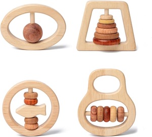 Jouets en <span class=keywords><strong>bois</strong></span> pour bébé pour 0-12 mois bébé <span class=keywords><strong>hochet</strong></span> en <span class=keywords><strong>bois</strong></span> garçons et filles cadeau de dentition en <span class=keywords><strong>bois</strong></span> - Product Image 6