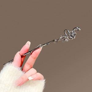 Palillo para el Cabello con Forma de Serpiente y Rosa, Estilo Chino, para Mujer, con Borla Vintage, Accesorios para el Cabello Hanfu - Product Image 5