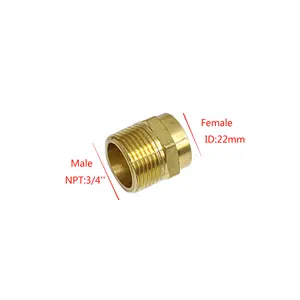 Brass Pipe Hex Nipple Fitting Quick Coupler Adapter BSP/NPT Male to Female Thread Water Oil Gas Connector