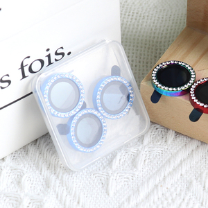 Protezione dell'obiettivo della fotocamera con glitter diamante bling in vetro temperato 9h all'ingrosso per la protezione dell'obiettivo della fotocamera <span class=keywords><strong>iphone</strong></span> - Product Image 4