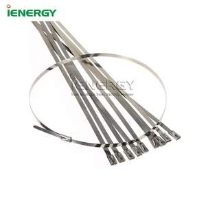 Kim loại màu đen bọc cáp Tie bóng khóa kim loại quan hệ Zip thép không gỉ hoàn chỉnh quản lý dây với thời tiết quan hệ - Product Image 2