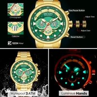 Montre Megir 2223 de luxe à quartz pour homme, montre de mode, lumineuse, de qualité supérieure, bracelet en acier inoxydable, montre-bracelet