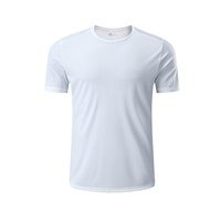 T-shirt de sport personnalisé à séchage rapide 100% polyester, anti-humidité, pour la gym et la course à pied, vente en gros, logo personnalisé, OEM