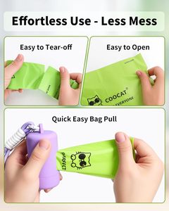 Rollos de Repuesto para Bolsas de Excremento de Perro Resistentes y sin Perfume con Dispensador, Bolsas para Desechos de Mascotas Extra Gruesas, a Prueba de Fugas y Resistentes a Desgarros - Product Image 6