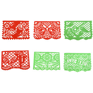 Pancarta <span class=keywords><strong>de</strong></span> Papel Picado Mexicano Grande <span class=keywords><strong>de</strong></span> 15 Pies <span class=keywords><strong>de</strong></span> Largo con 9 Paneles Multicolores Llenos <span class=keywords><strong>de</strong></span> Deseos para Festivales - Product Image 6
