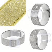 Base de corsage de poignet en cuir pailleté, support transparent pour fleurs, pour DIY, mariages, bals de promo, artisanat floral, accessoire fait main