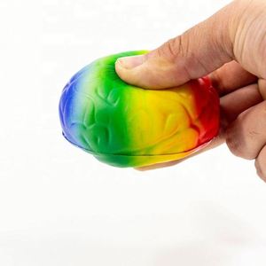 Pelota Antiestrés de Espuma Blanca Barata con Logotipo Personalizado Impreso, Pelota Antiestrés Promocional Publicitaria Personalizada con Forma de Cerebro - Product Image 3