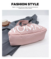 Sac fourre-tout unisexe en nylon écologique, style japonais, motif lettres, imprimé, pour courses, usage quotidien, cadeau, réutilisable