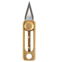 Lightweight Pocket Multifunction Foldable 31mm Brass Mini Knife with Keychain
