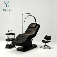 Lit de beauté électrique inclinable et incurvé pour extensions de cils, 3 moteurs, table de massage, fauteuil facial à vendre
