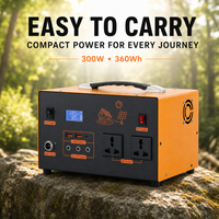 Générateur solaire 360Wh 300W à double entrée 220V, onduleur solaire rapide AC LiFePO4 pour la préparation aux situations d'urgence et la sauvegarde à domicile