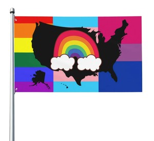 Bandera Arcoíris del Orgullo Gay, Bandera <span class=keywords><strong>de</strong></span> la Amorosa Alianza, 3x5 Pies, Bandera Personalizada <span class=keywords><strong>de</strong></span> Poliéster para Exteriores - Product Image 4