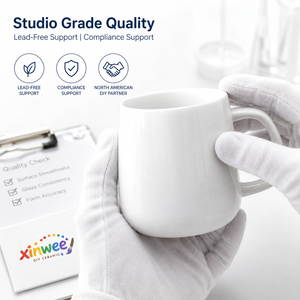 Kit de <span class=keywords><strong>Tazas</strong></span> de Cerámica Modernas Personalizables al por Mayor, Taza de Café en Blanco Pintable con Pinceles de Pintura Acrílica, Caja de Regalo de Recuerdo, Fabricante - Product Image 5