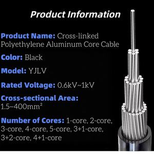 एल्यूमीनियम केबल yjv/yjv22/yjlv22/zr yjv22/zr yjv 0.6/1kv 3 + 2 कोर 5x150m2 xlsinated तार पावर केबल 5 कोर केबल - Product Image 2