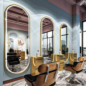 Miroir mural de luxe avec éclairage LED, prix de gros du fabricant, miroir de haute qualité pour salon de coiffure - Product Image 1