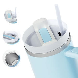 <span class=keywords><strong>Vaso</strong></span> en blanco de sublimación aislado de doble pared de acero inoxidable de 40oz de almacén de EE. UU. Tazas con tapa deslizante y pajita para coche - Product Image 2